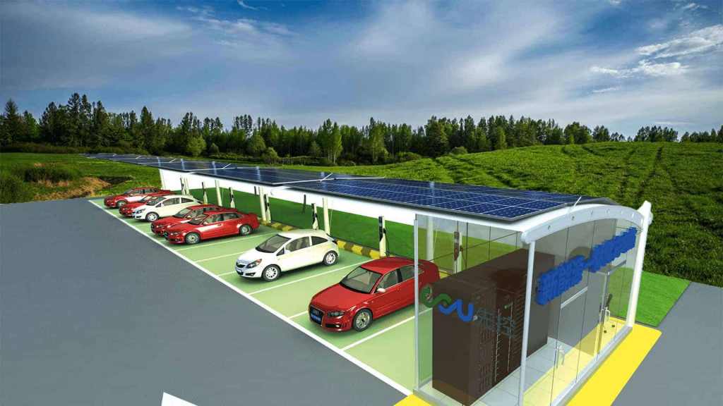 Renewable EV charging station