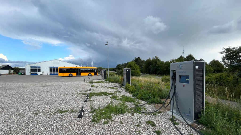 SCU DC EV charger next to a highway in Denmark