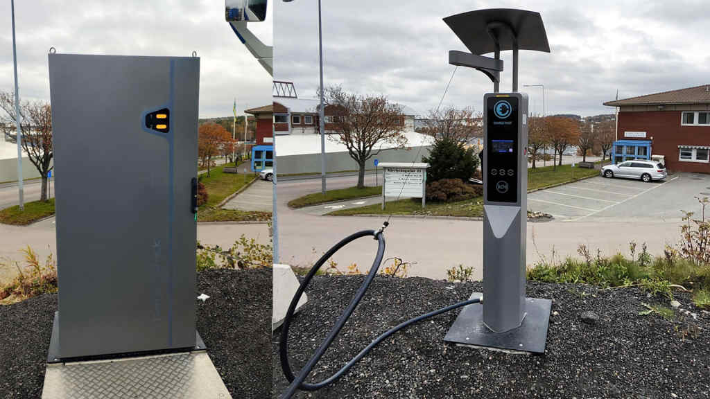 EV charging stack and charging post