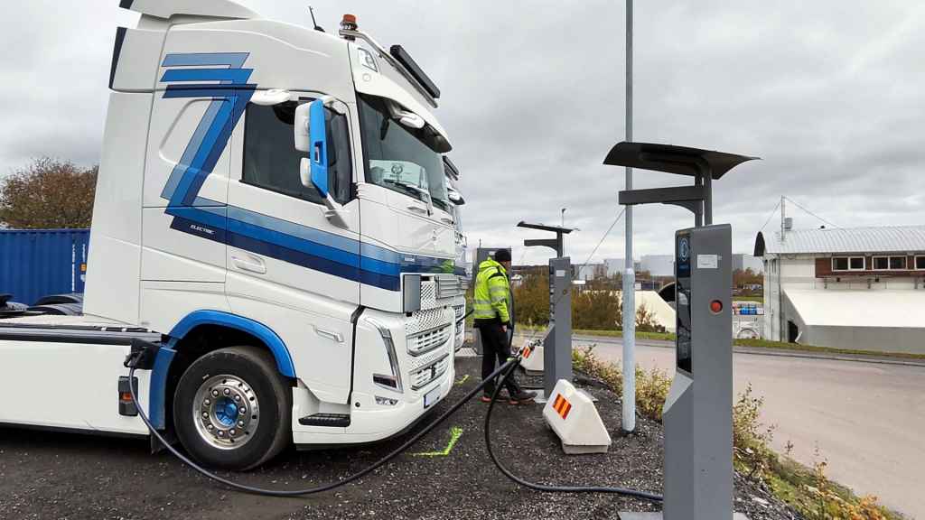 EV charging stack in Sweden