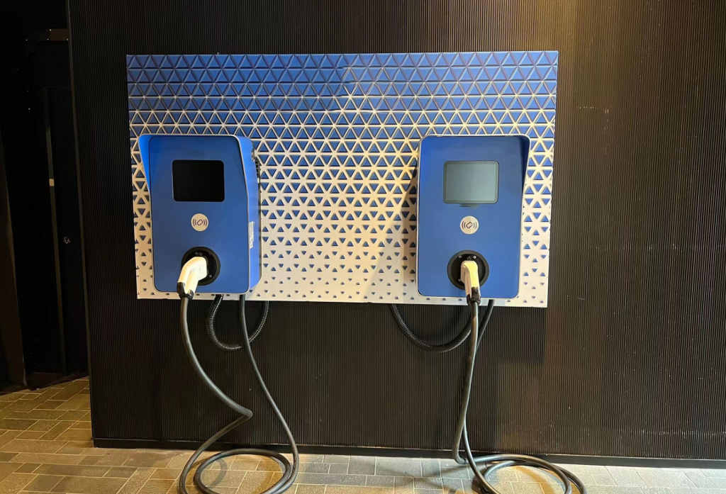 Wall-mounted EV charger
