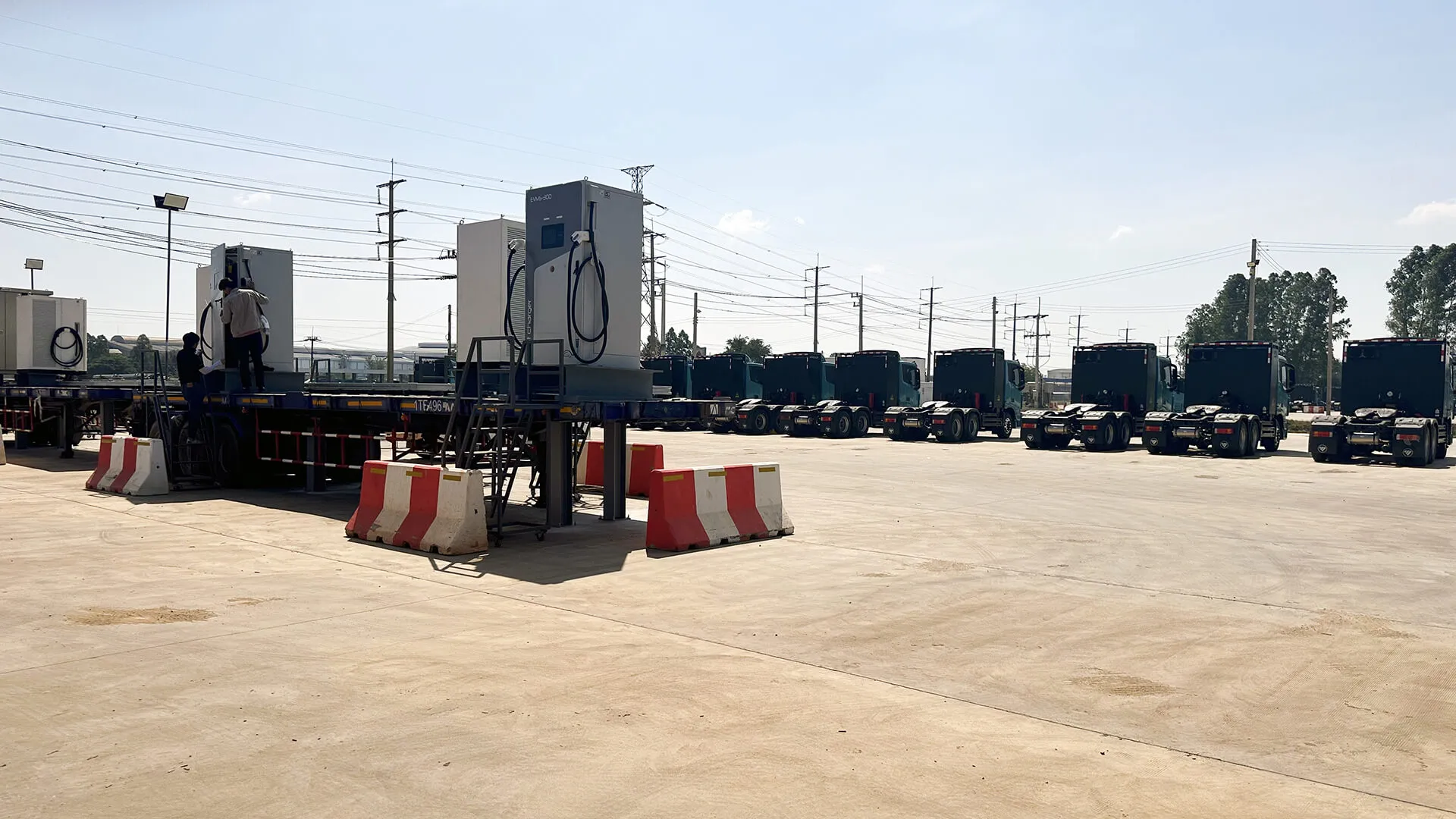 electric heavy truck fleet charging solution