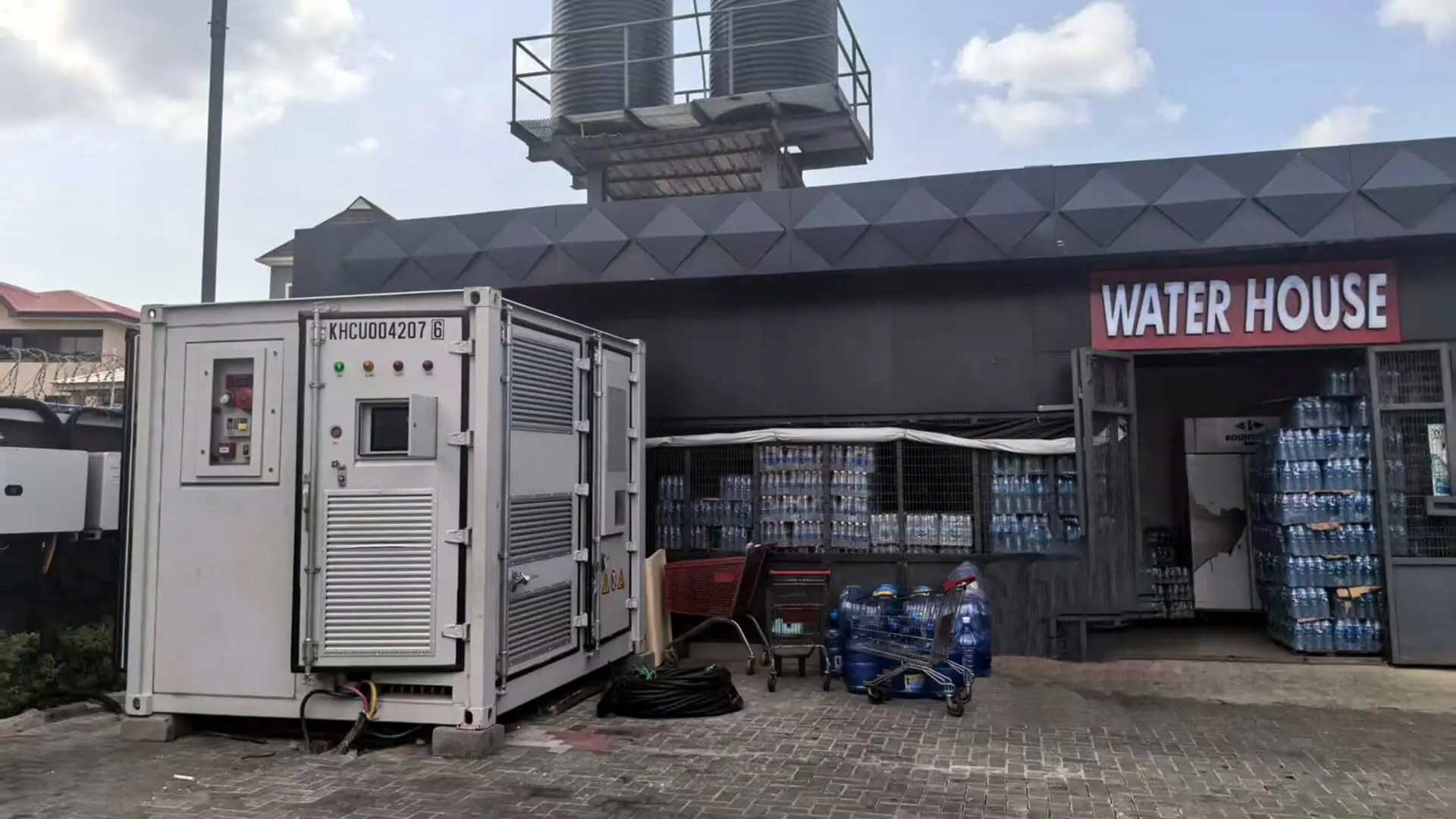 solar battey system for supermarket