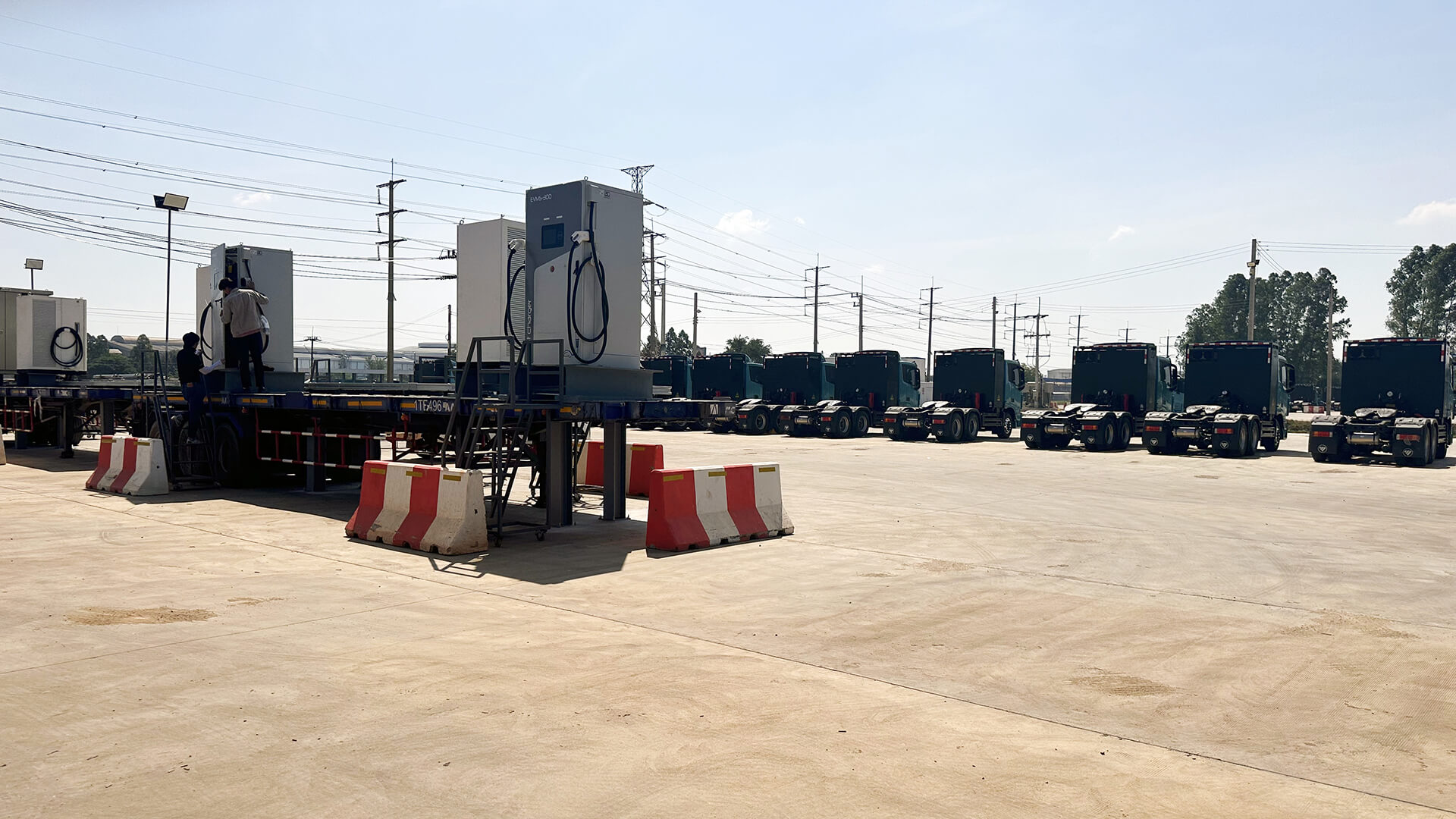 electric heavy truck fleet charging solution