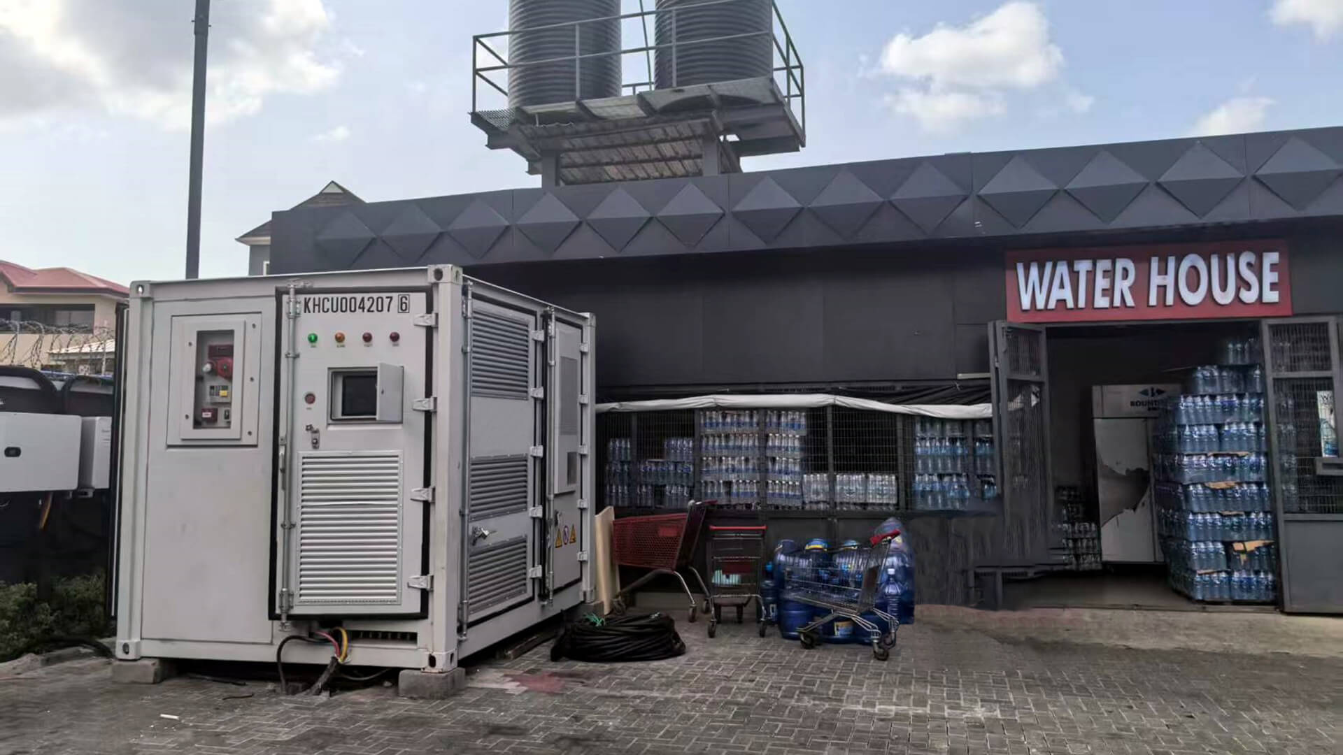 solar battey system for supermarket