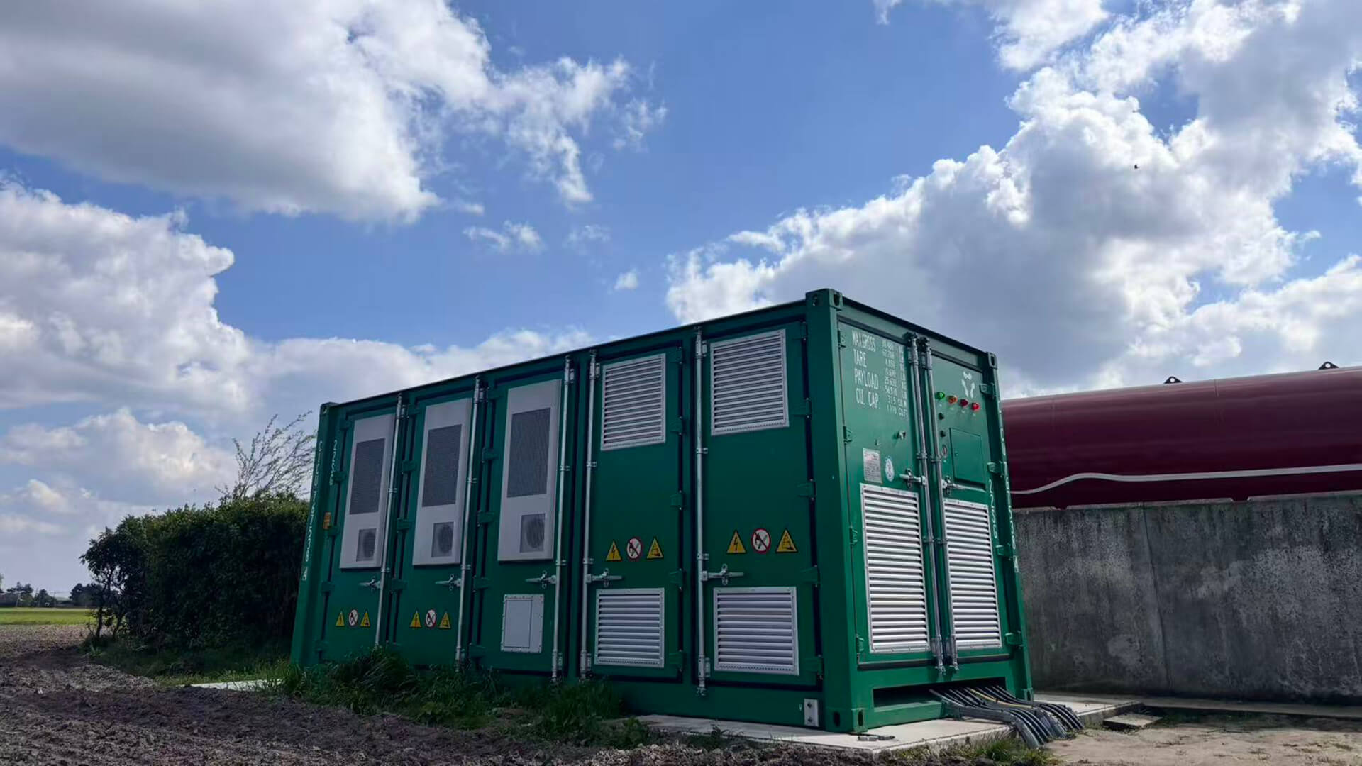 containerized BESS for chicken manure treatment plant